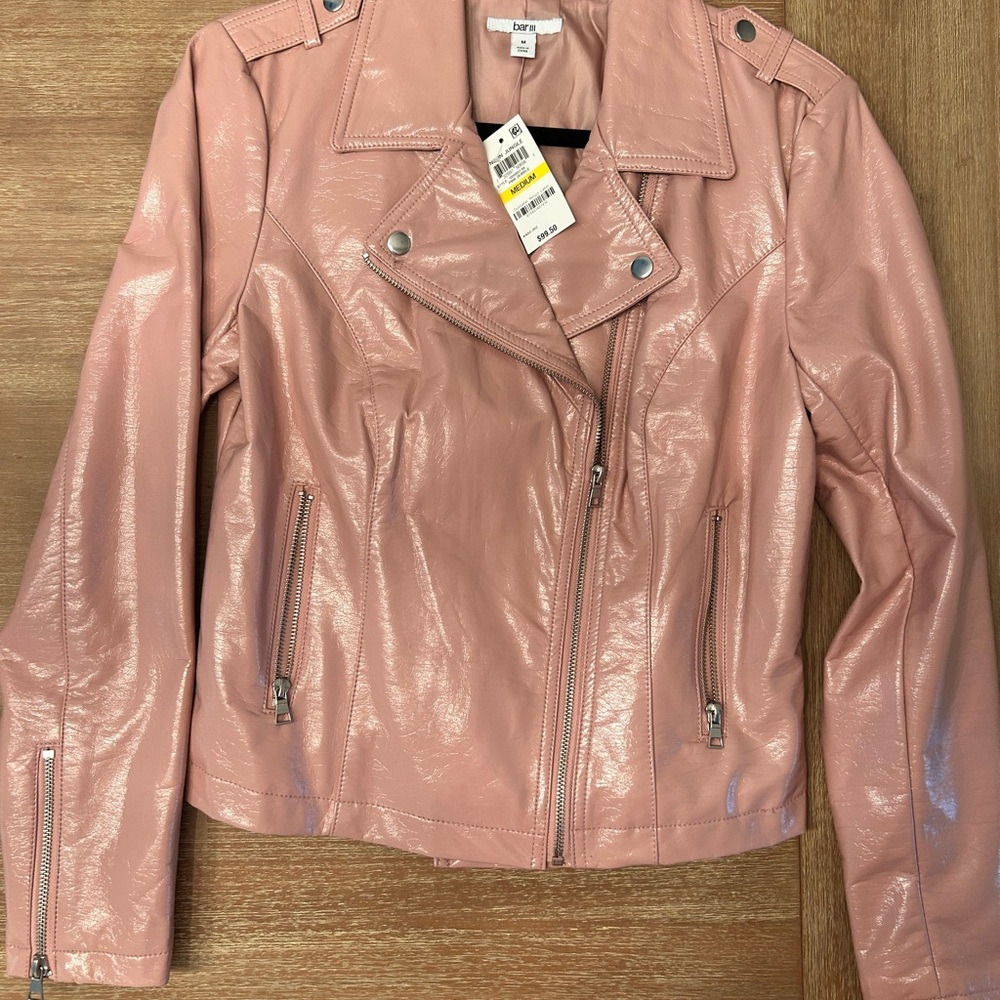 Bar111 Blush non Leather Stylish Biker Jacket